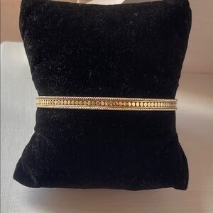 Anna Beck Sterling Silver 18K Gold Dotted Bangle Bracelet.
